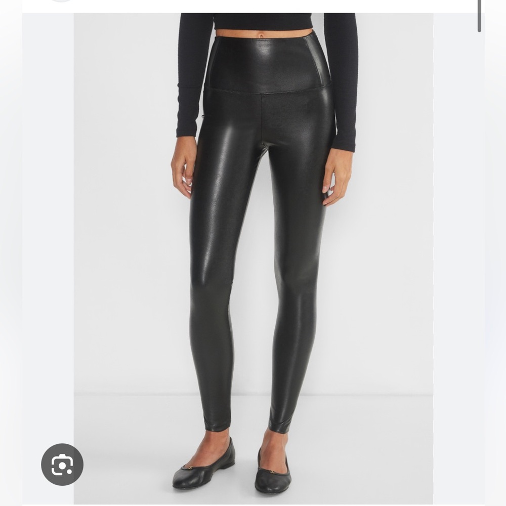 Aritzia Wilfred Free Daria Vegan Faux Leather High Waist Classic Black Leggings